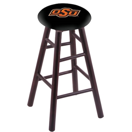 Maple Bar Stool,Dark Cherry Finish,Oklahoma State Seat